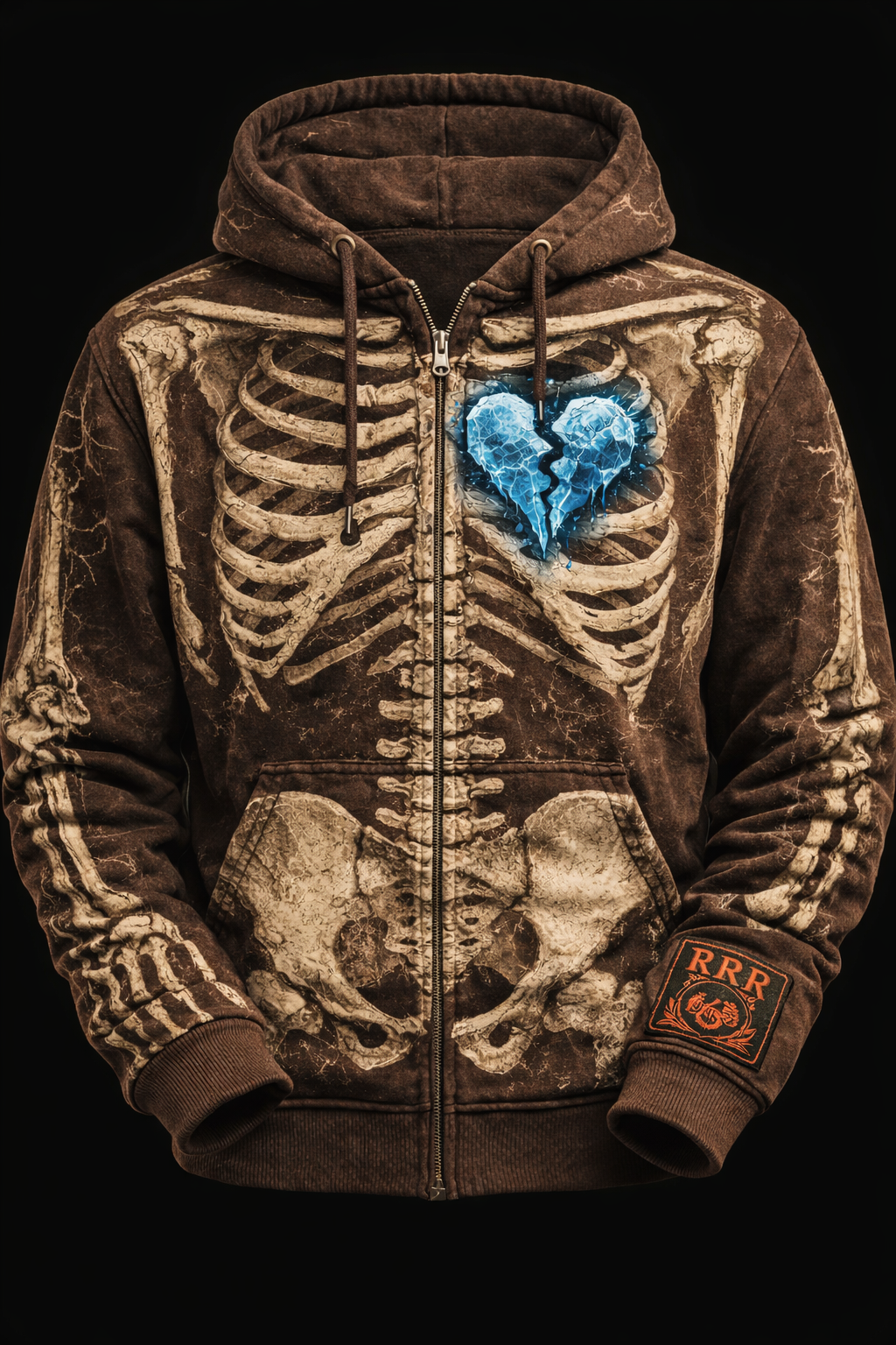 Brown Skeletin Hoodie
