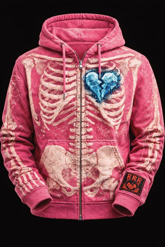 Pink Skeleton Hoodie
