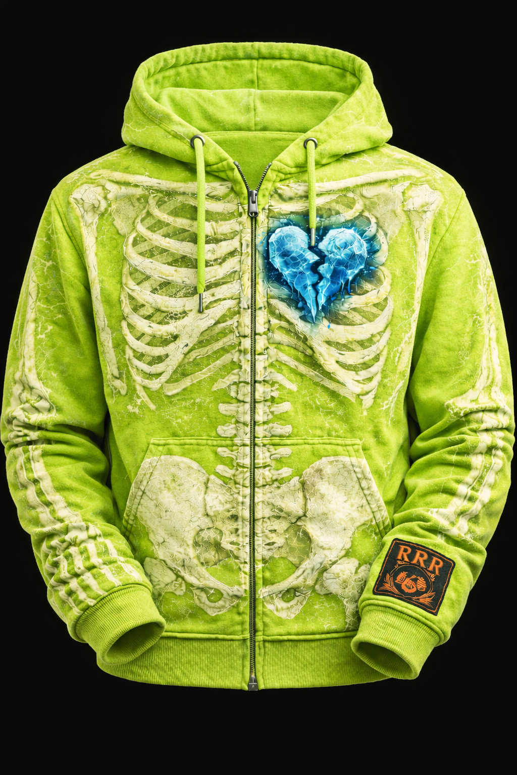 Slime Green Skeleton Hoodie