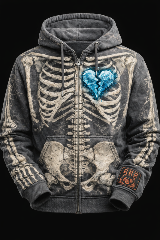 Gray Skeleton Hoodie